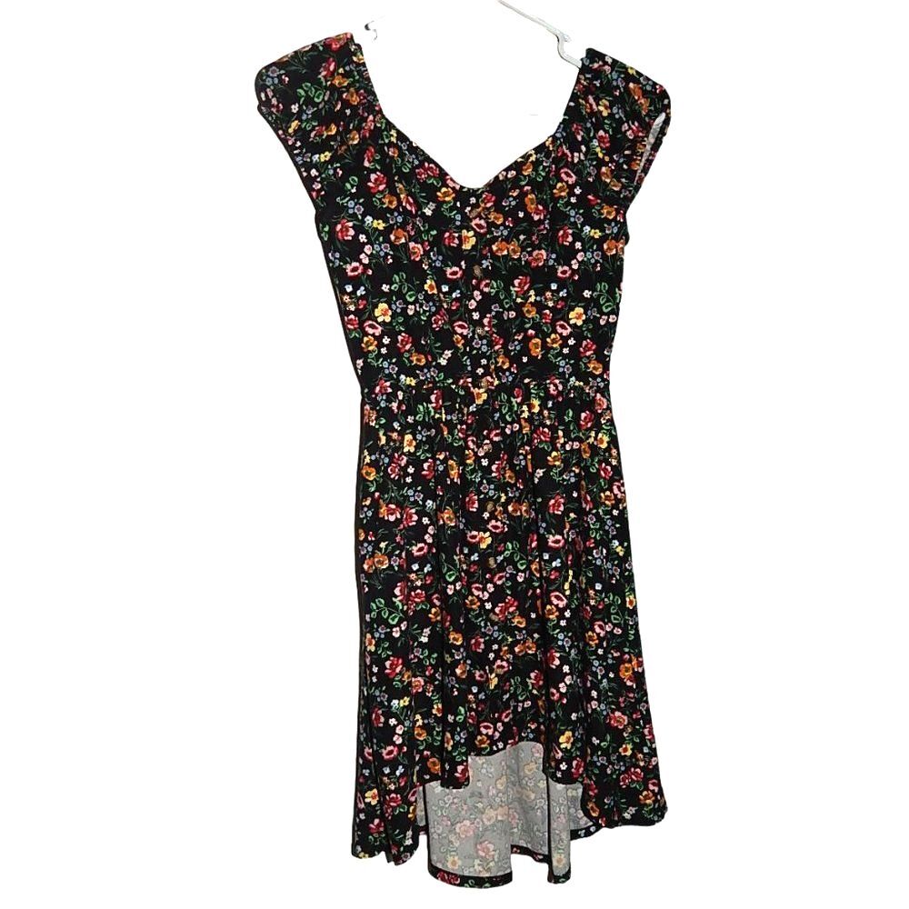 No Boundaries women’s junior’s small 3/5 cottagecore floral high‑low dress
